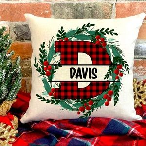 Custom Personalized Holiday Pillow